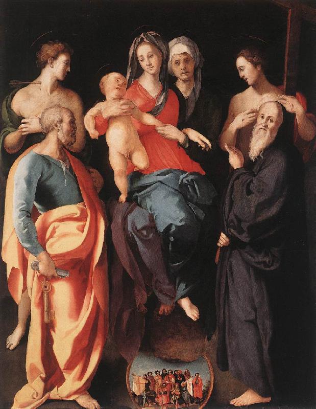 Pontormo, Jacopo Madonna and Child with St Anne and Other Saints Sweden oil painting art